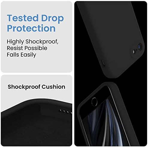 מארז טלפון משודרג של Firenova iPhone SE 2022/2020, iPhone 7 8, משודרג [קצוות מרובעים] ו- [Protecion Camer